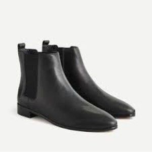 JCREW Pull-on CHELSEA Boots in Black Leather Size 9.5